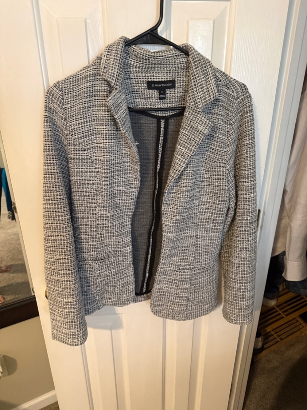 41 Hawthorn Gray Textured Knit Blazer